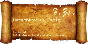 Herschkovits Zsolt névjegykártya